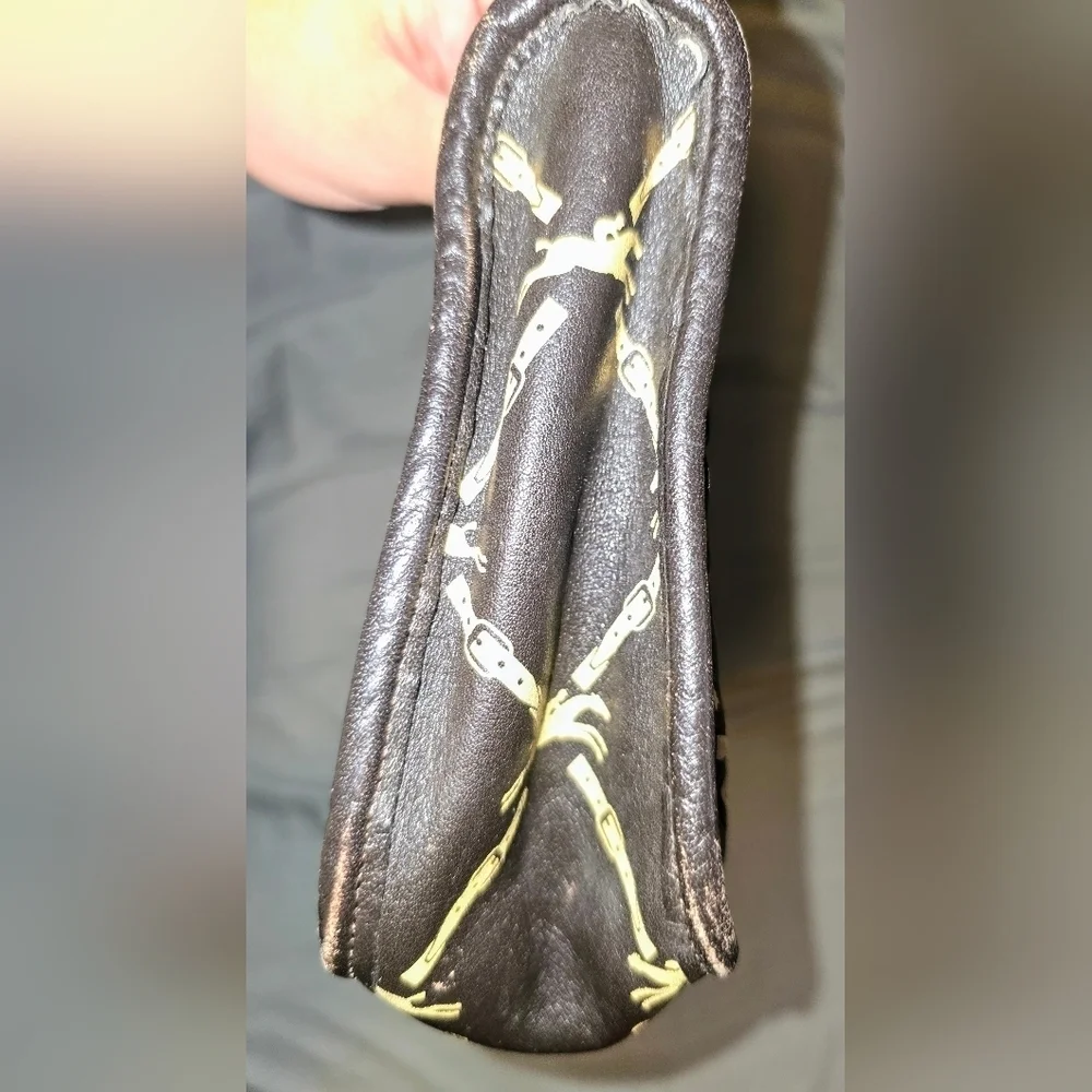 Longchamp Black and Gold Clutch